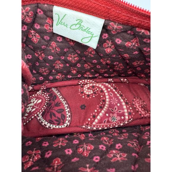 VTG Vera Bradley Mesa Red Quilted Cotton Small Crossbody Purse Paisley Bandanna - Picture 8 of 9
